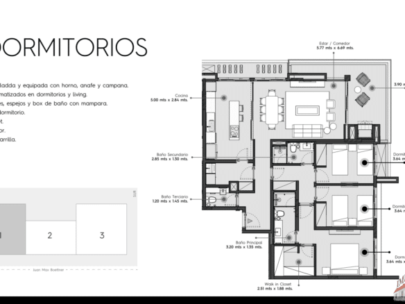 138m 3 dormitorios