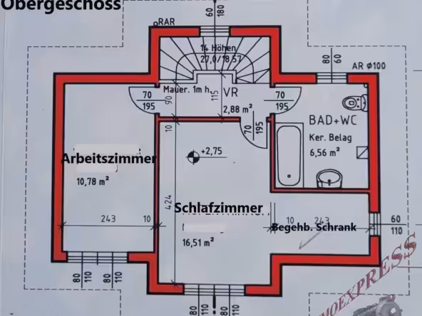 Grundriss Obergeschoss
