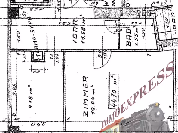 Grundrissplan 1100 Wien, Scheugasse 8, 2