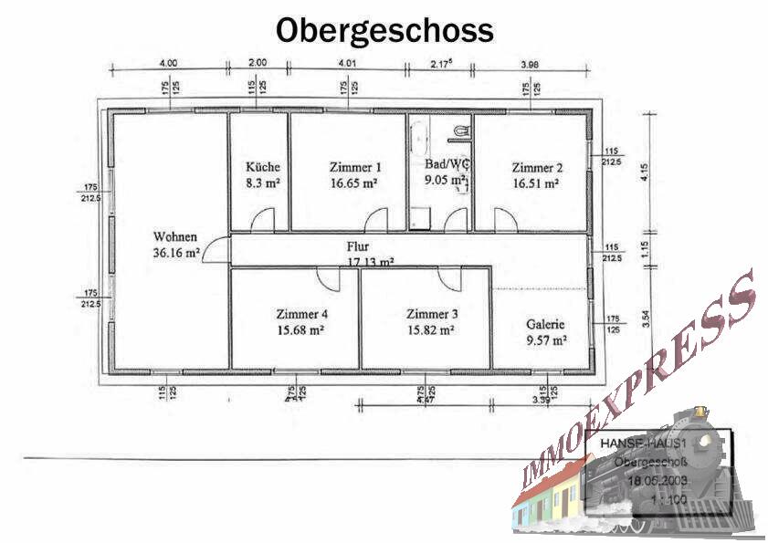 Plan Obergeschoß