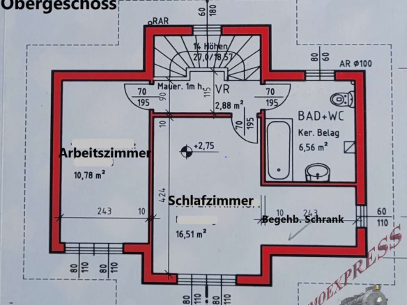 Grundriss Obergeschoss